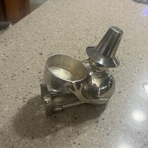 Silver plated snowman tealight holder Zodax